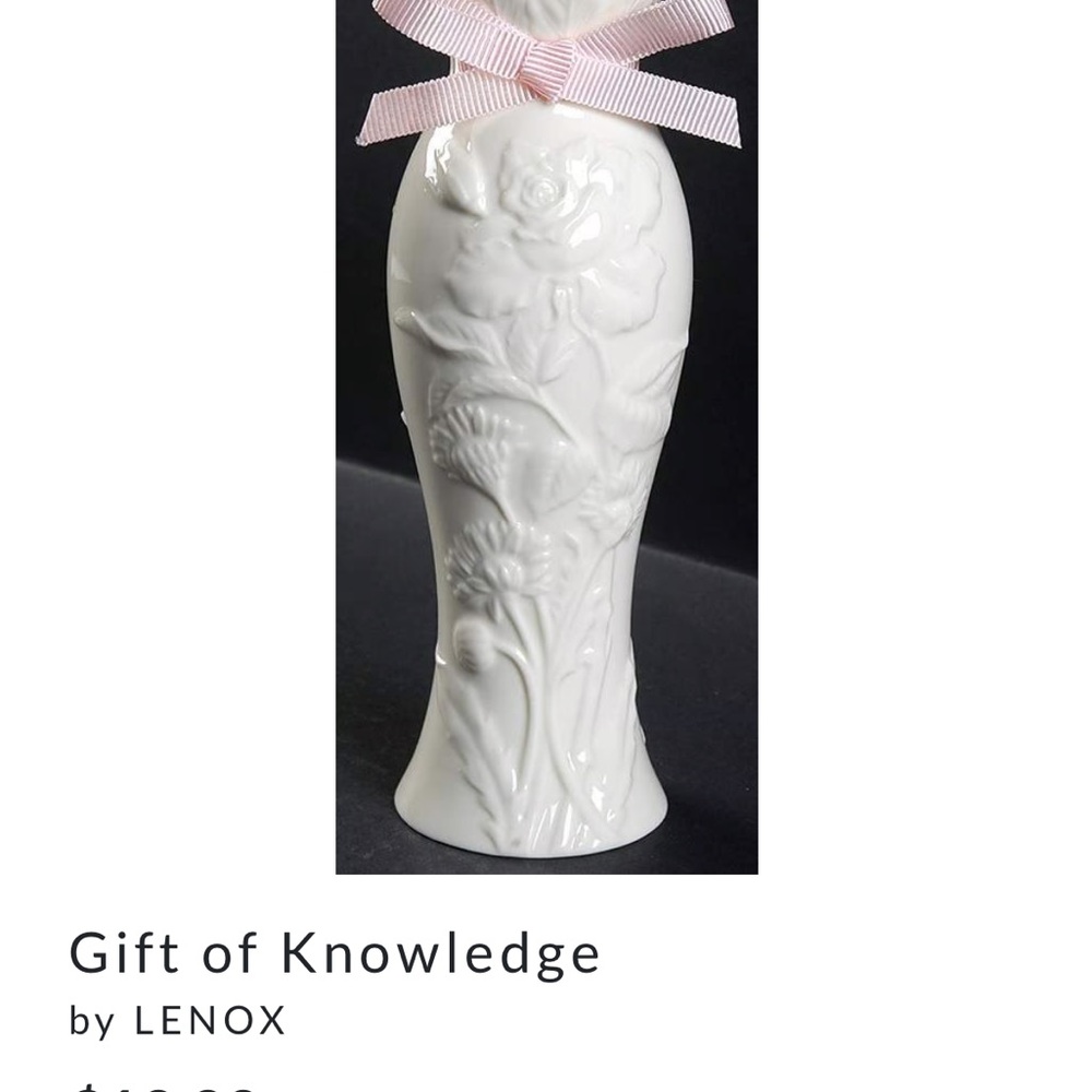 Lenox breast cancer commemoration vase